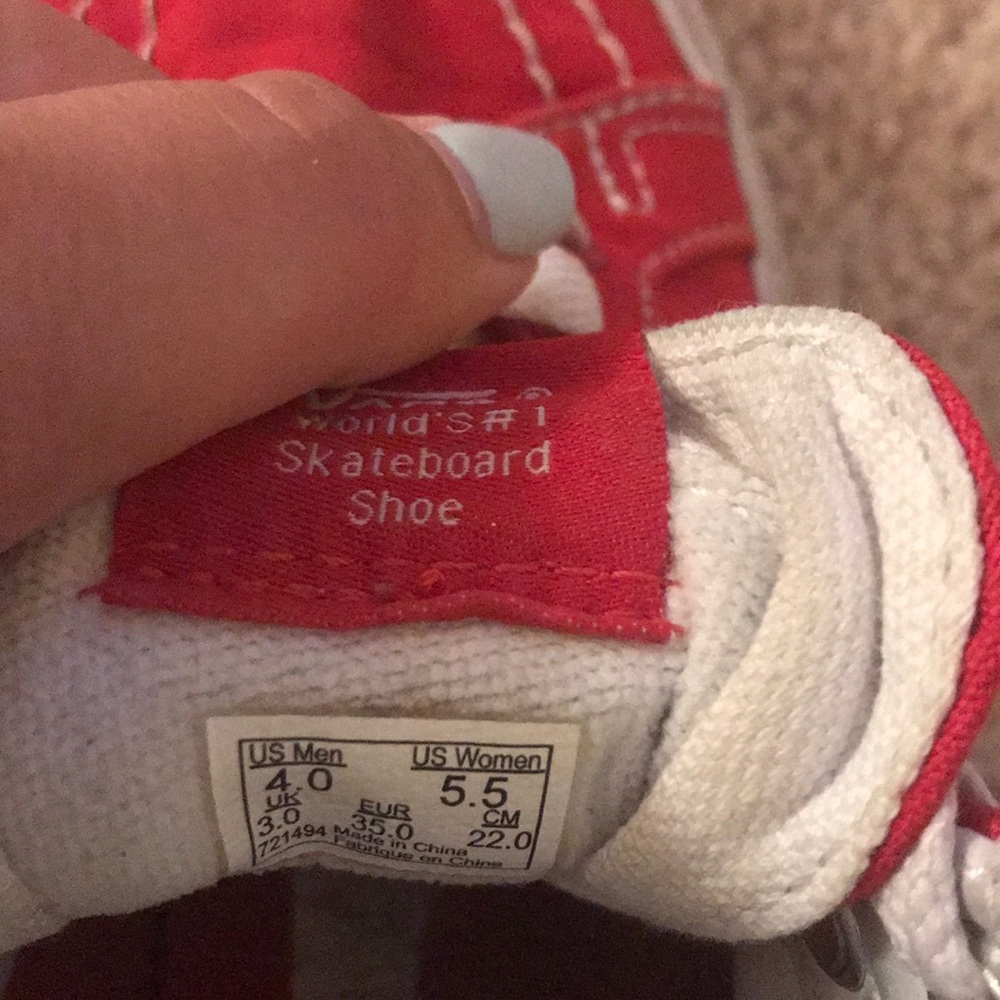 Sk8-Hi Red Vans